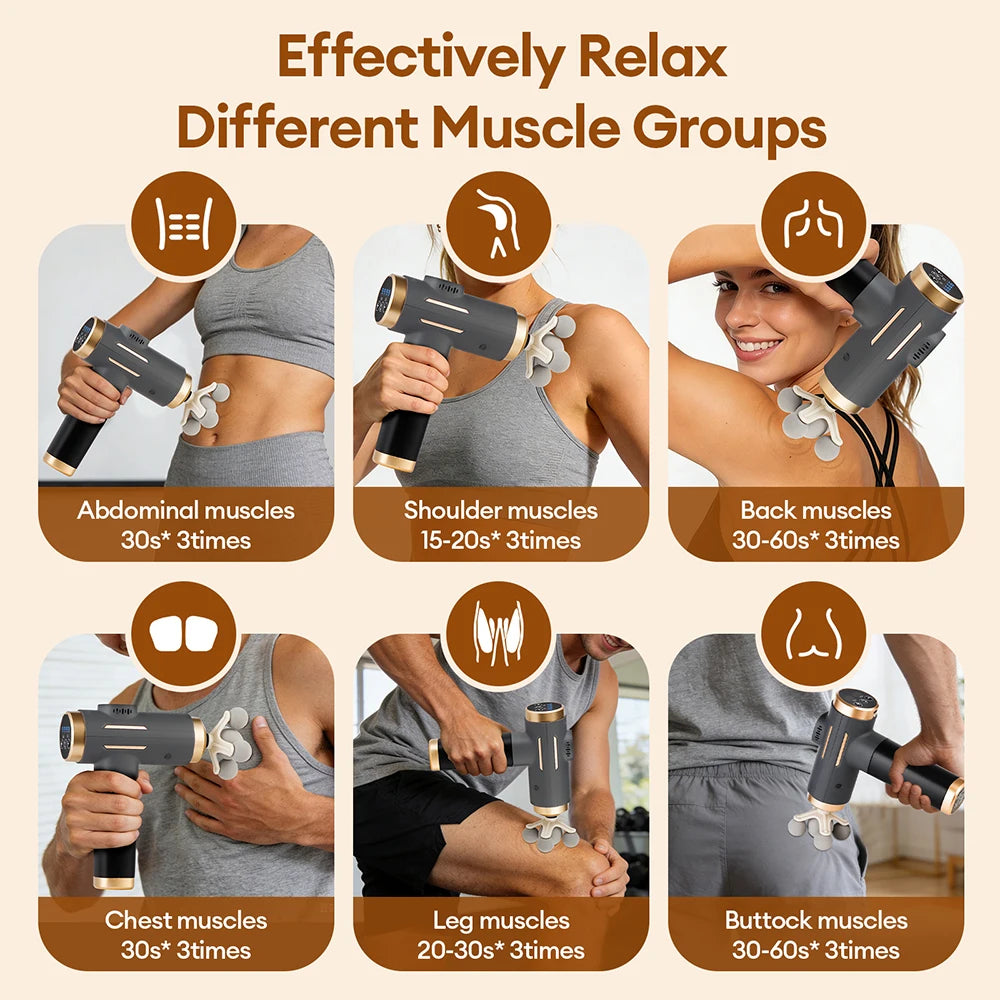Electric Massage Gun 99 Level Powerful Fascia Gun High-Frequency Vibration