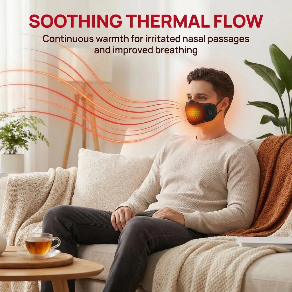 3 Gears Timing Heating Nose Pads Resistant Heating Nose Covers for Snoring Allergic Prevention Relax Respiration